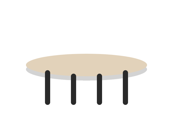 Disc coffee table