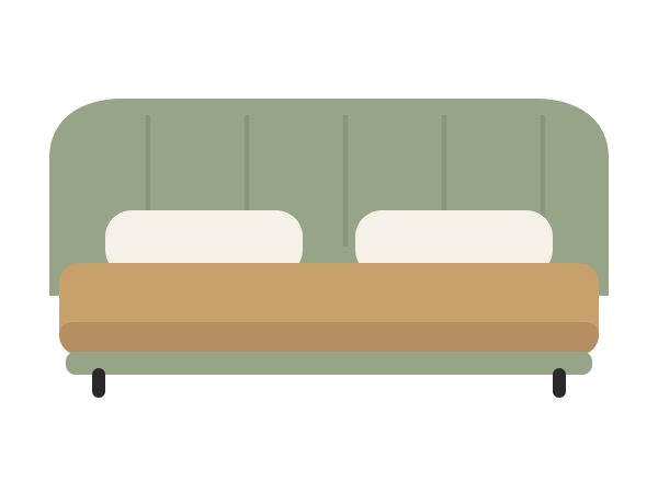 Haven upholstered bed, queen