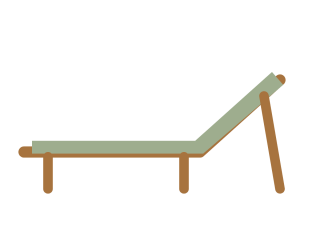 Shore teak sun lounger
