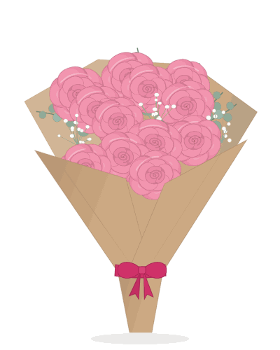 Pink Dozen Roses