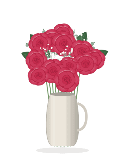 Ruby Dozen Roses