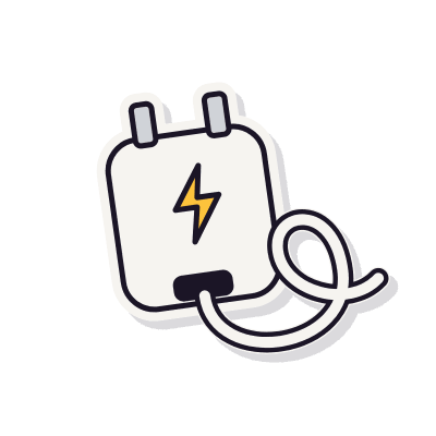 Oto Plug 65 W charger with cable