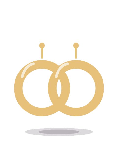 Chunky hoops, gold