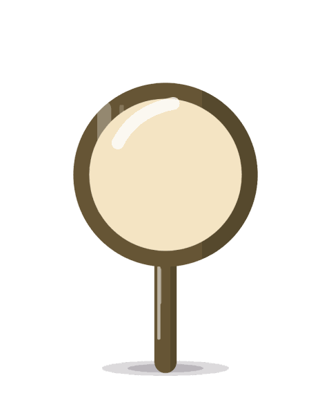 Gold hand mirror