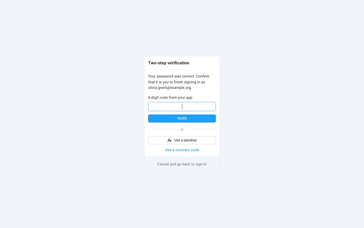 Admin panel second step