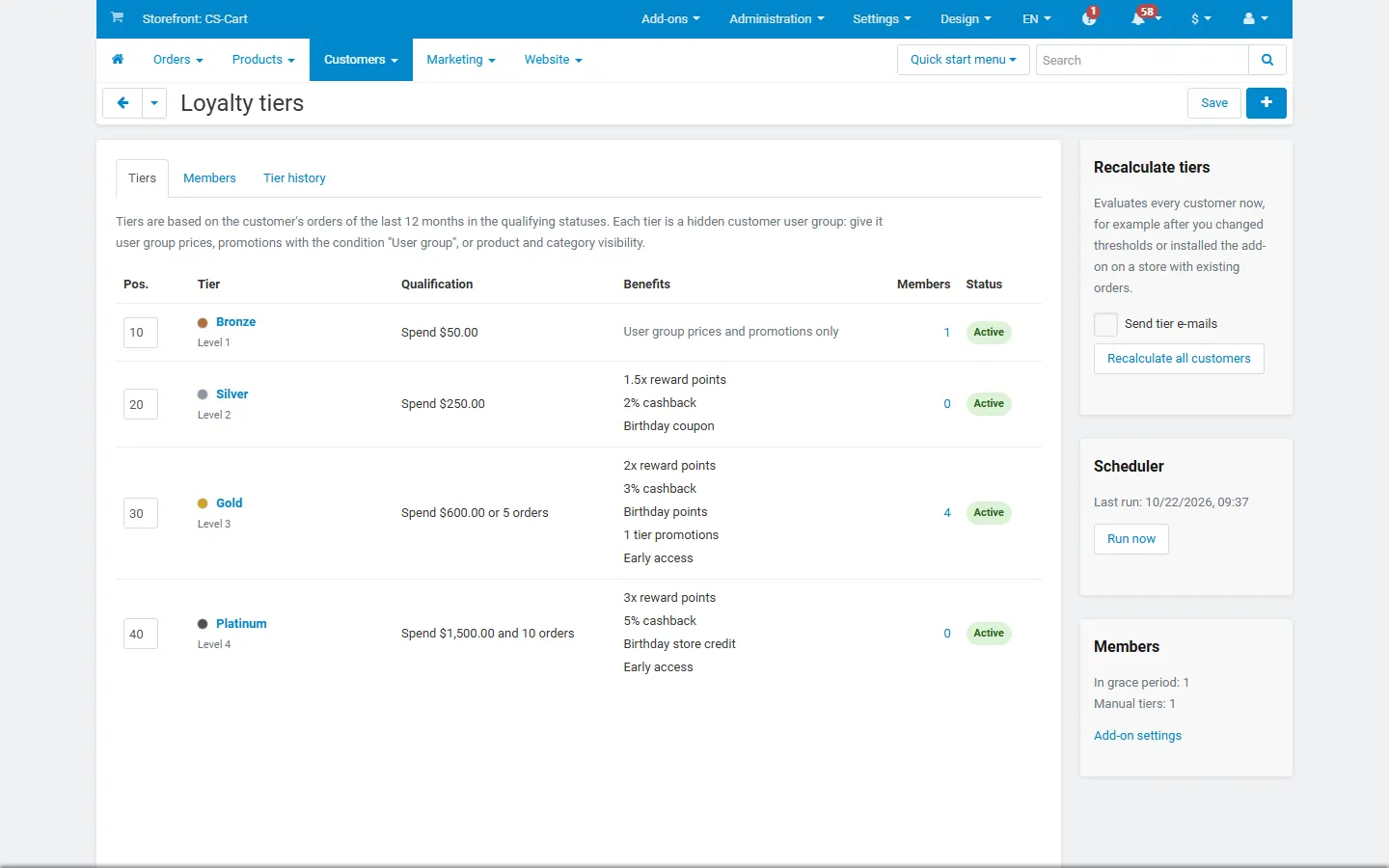 Loyalty tiers: the ladder with goals, benefits and members