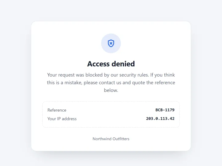 Block page