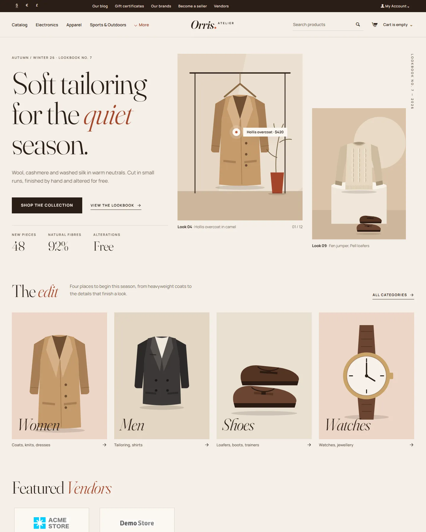 Atelier, Bone style, home page