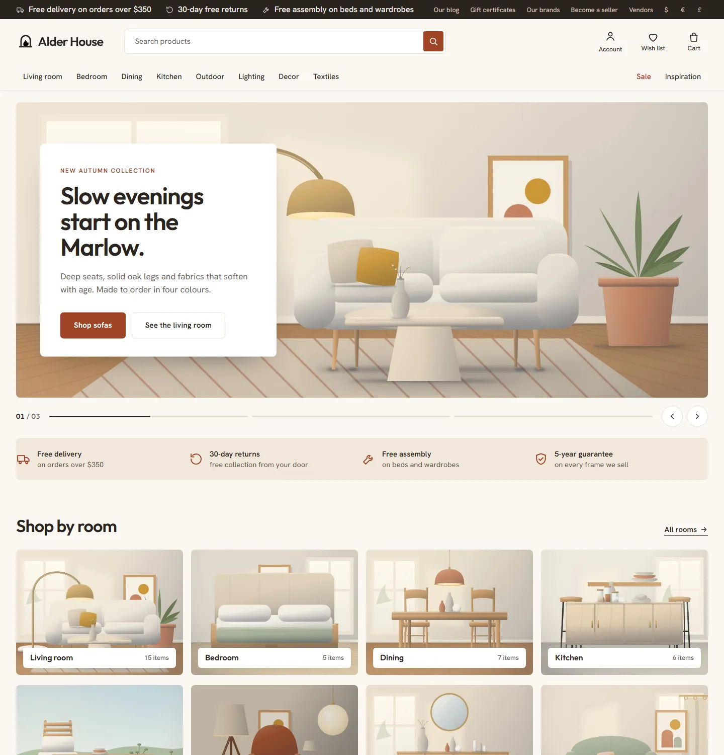 Hearth, Clay style, home page