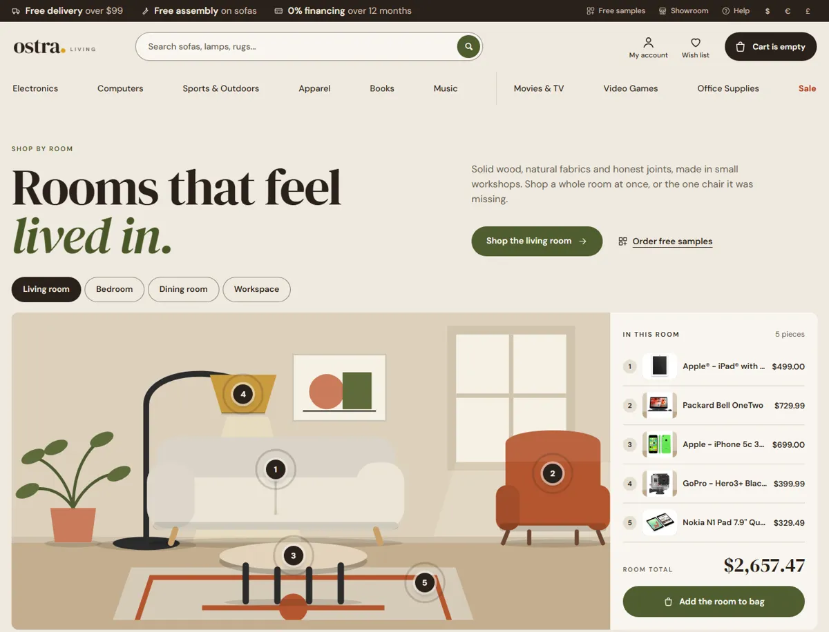 Nordhaus, Linen style, home page