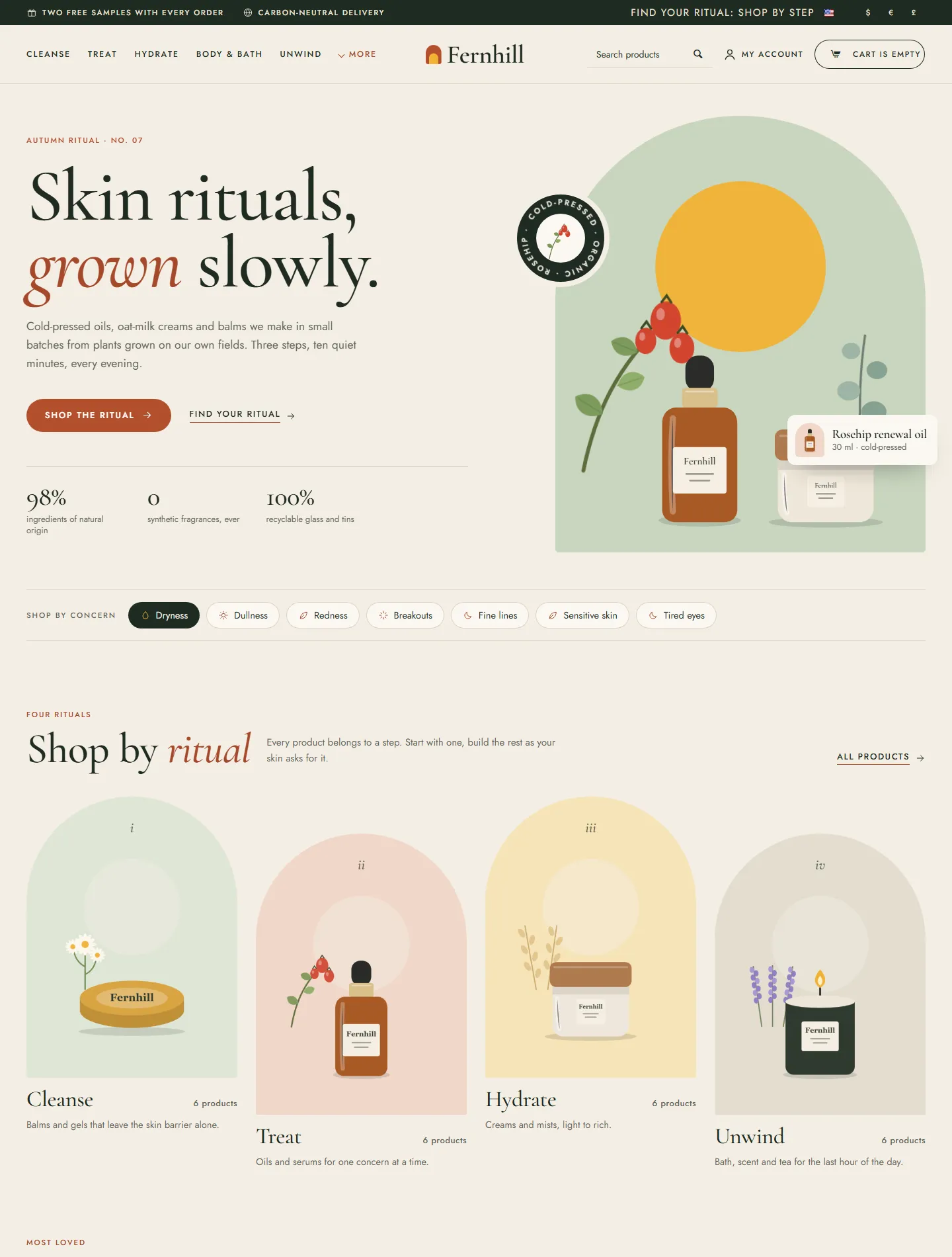Grove, Oat style, home page