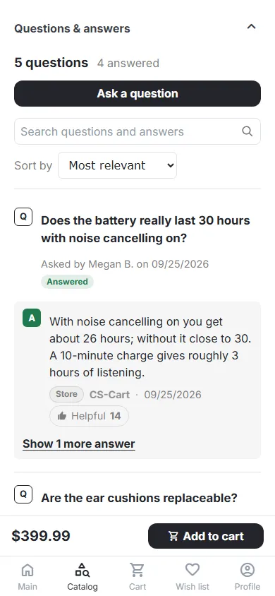 Mobile Q&A (390 px).