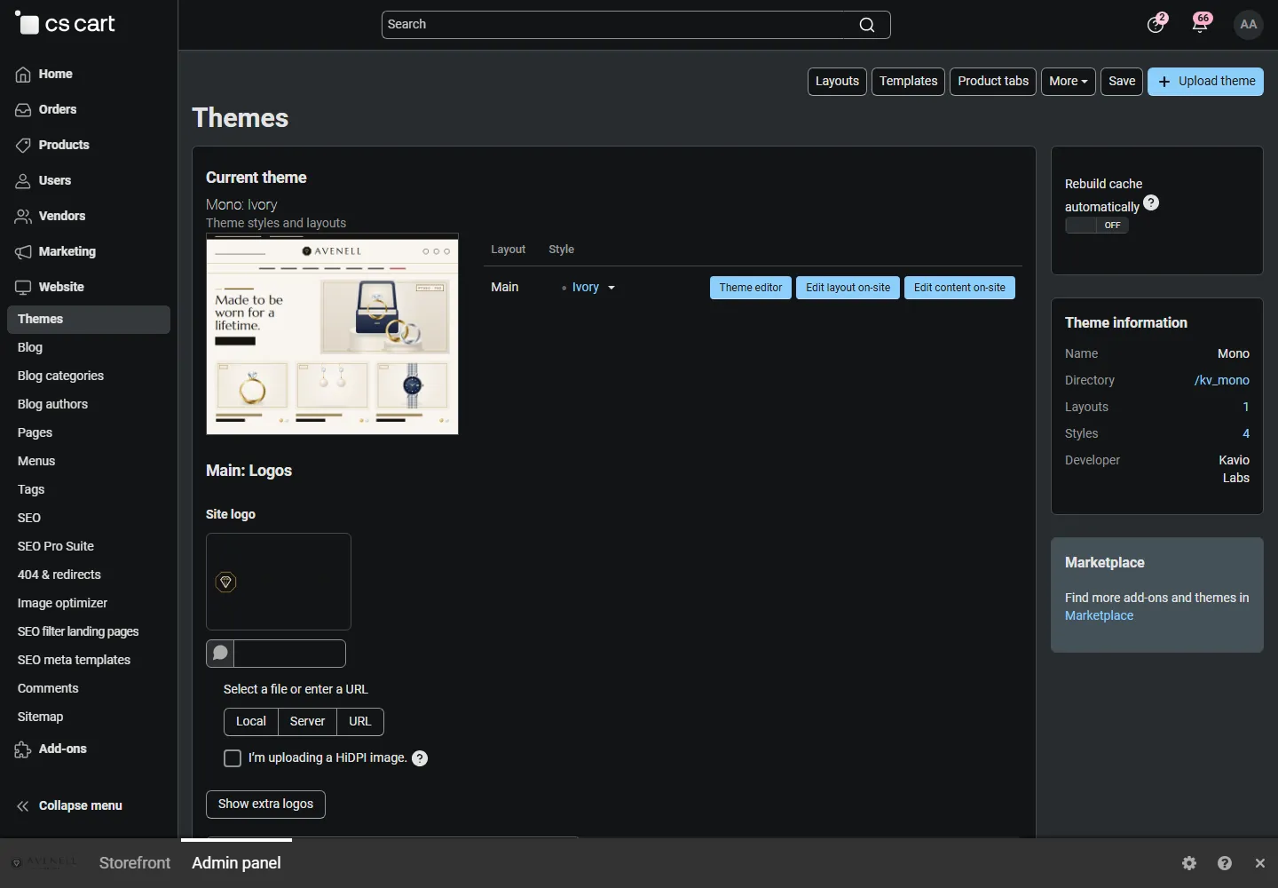 Website > Themes with Mono