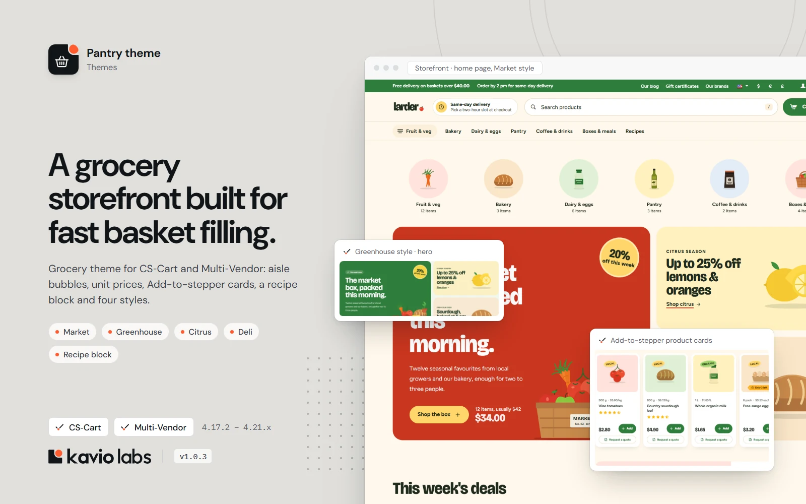 Pantry theme: overview