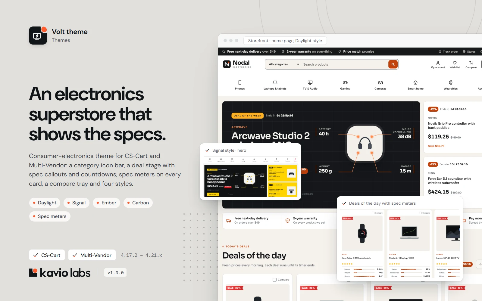 Volt theme: overview