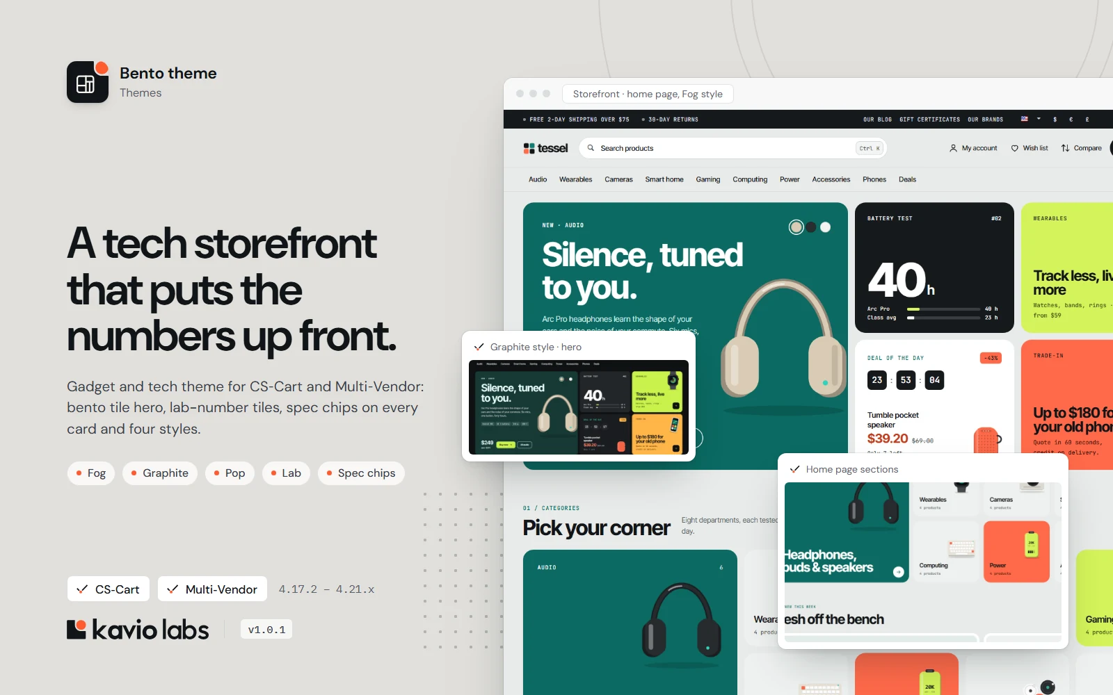 Bento theme: overview