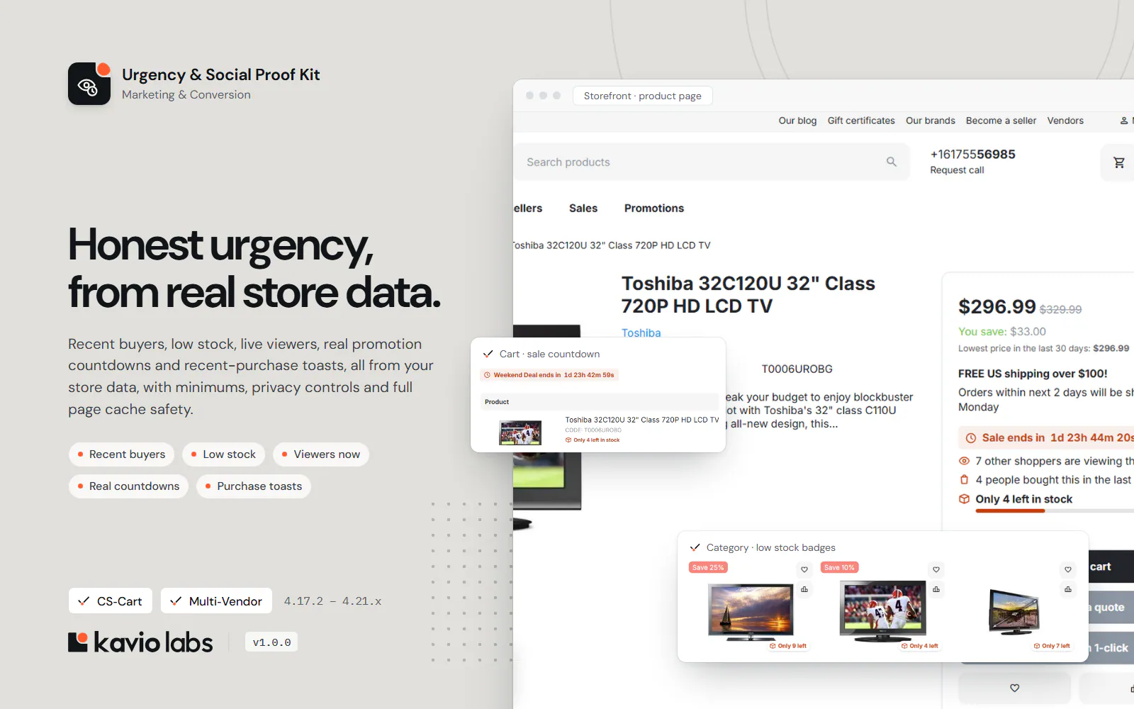 Urgency & Social Proof Kit: overview