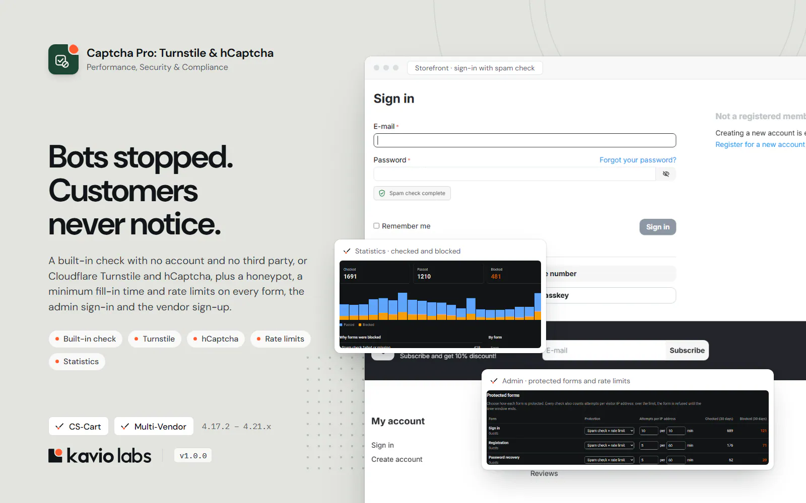 Captcha Pro: Turnstile & hCaptcha: overview