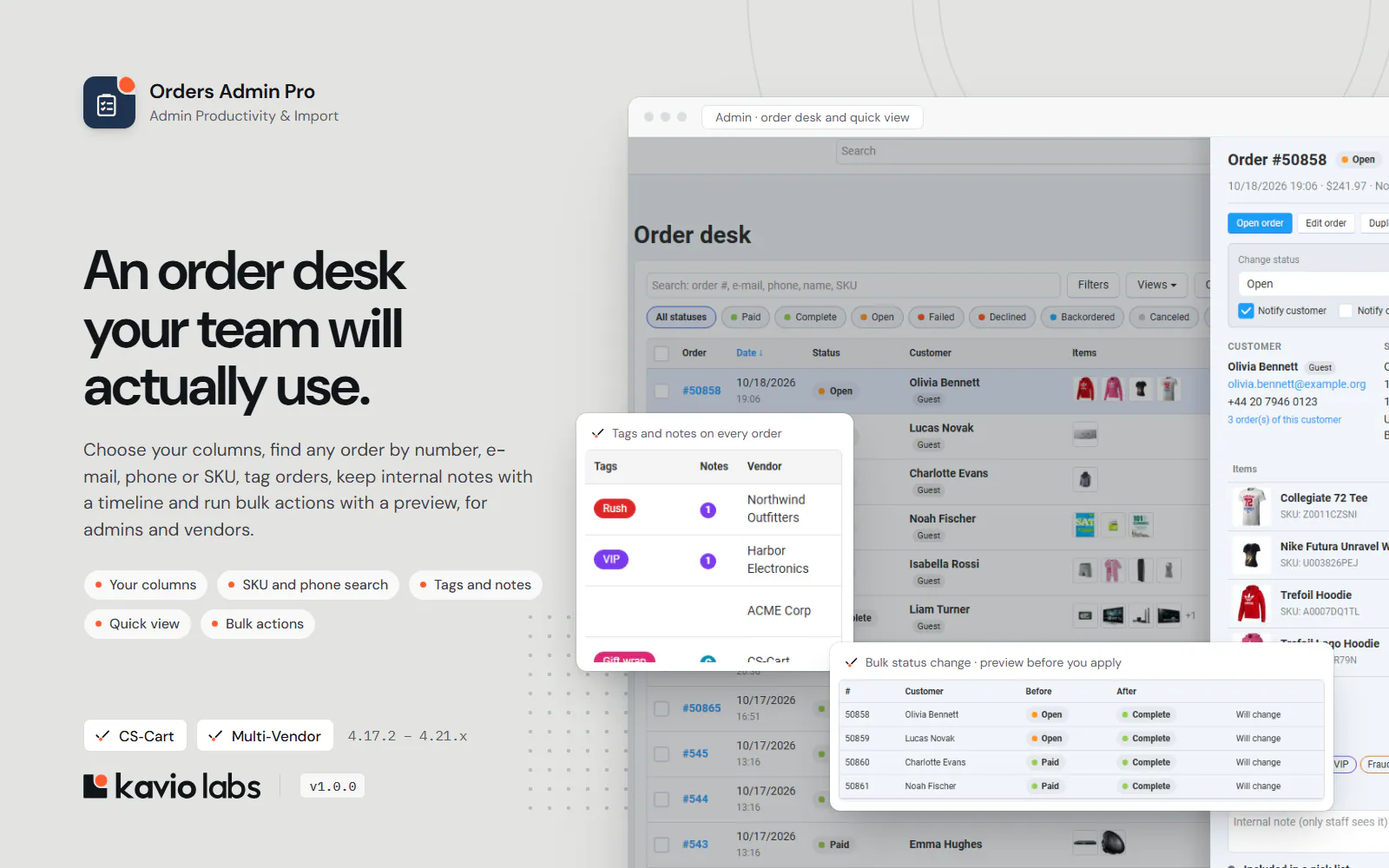 Orders Admin Pro: overview