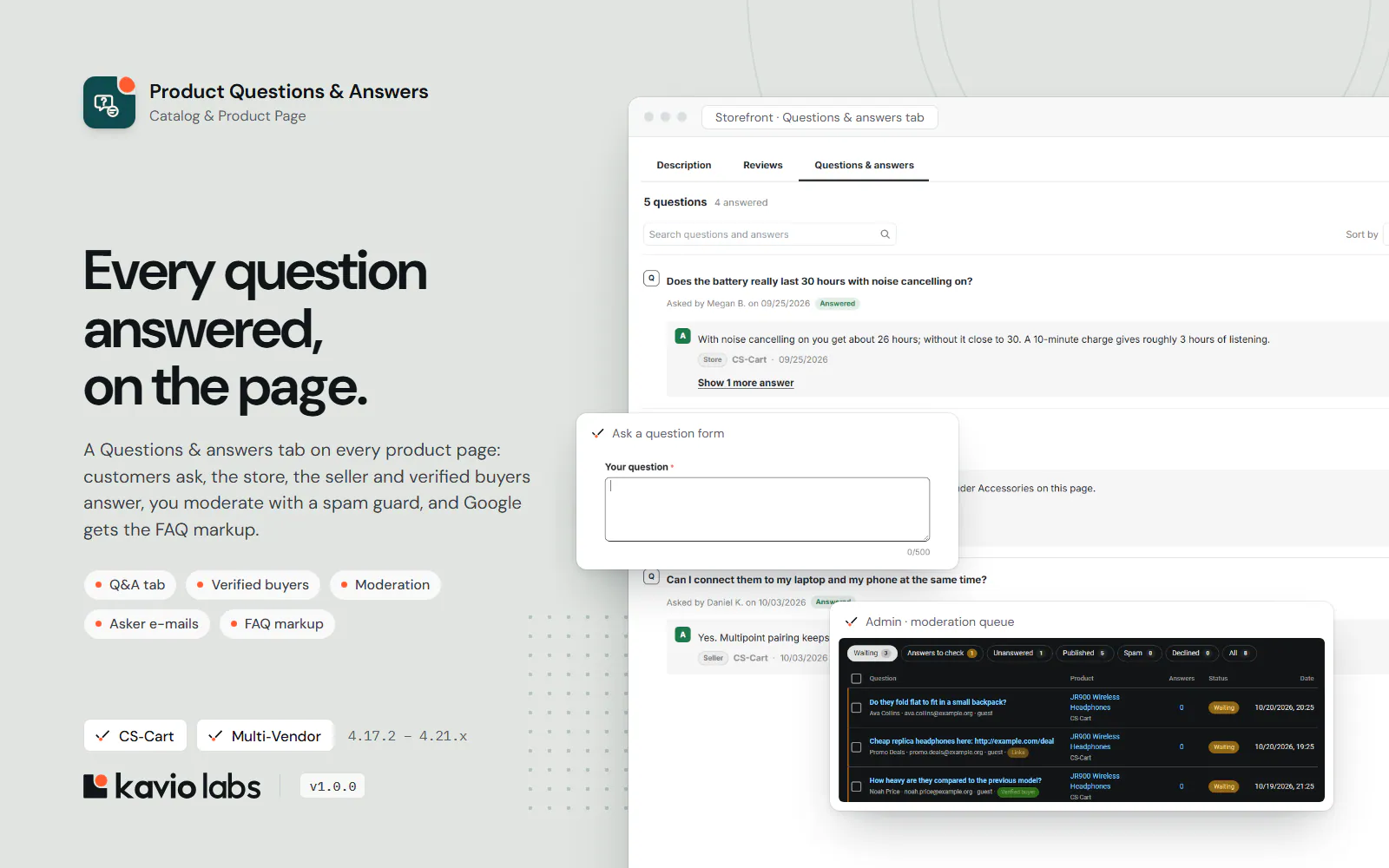 Product Questions & Answers: overview