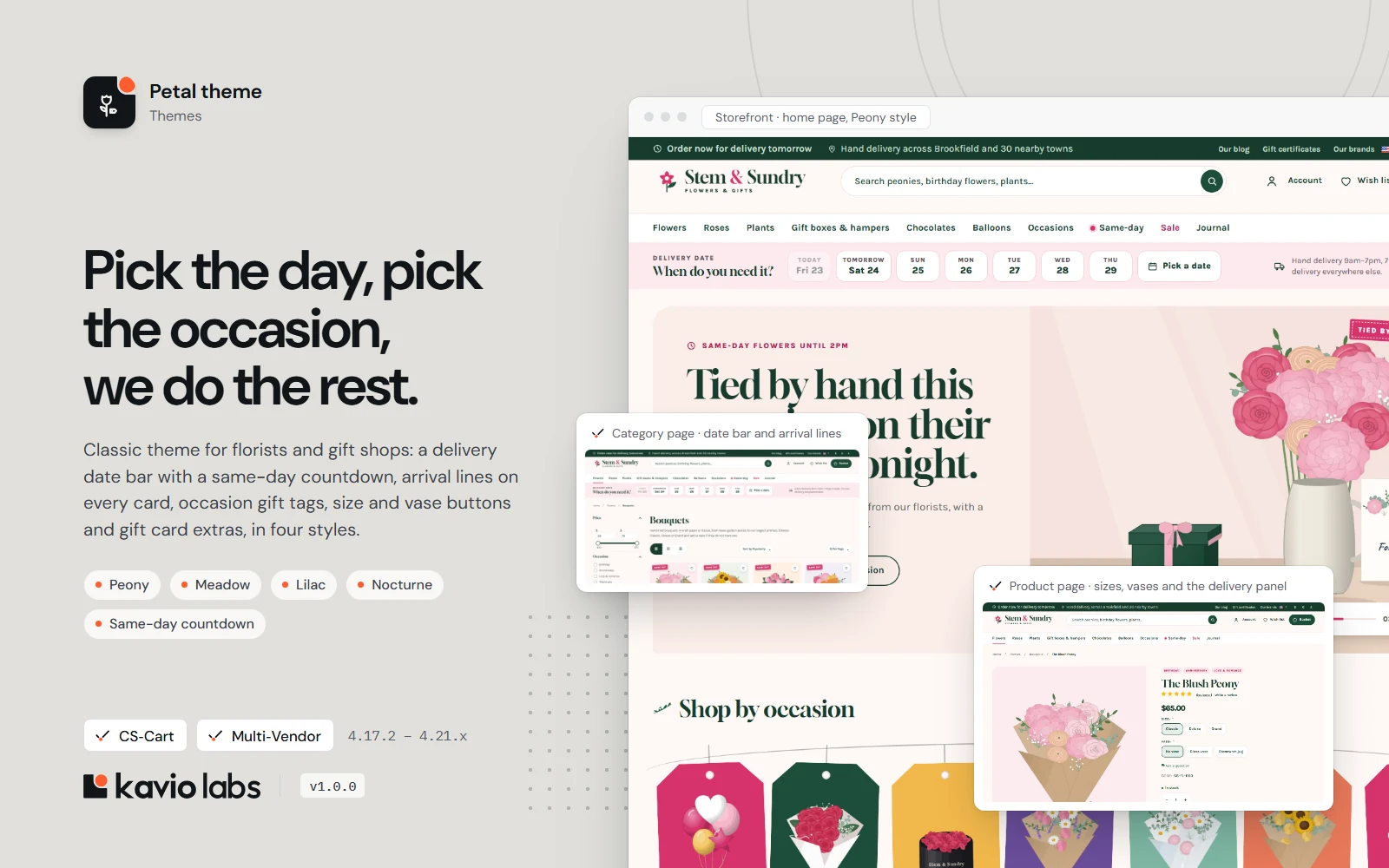 Petal theme: overview
