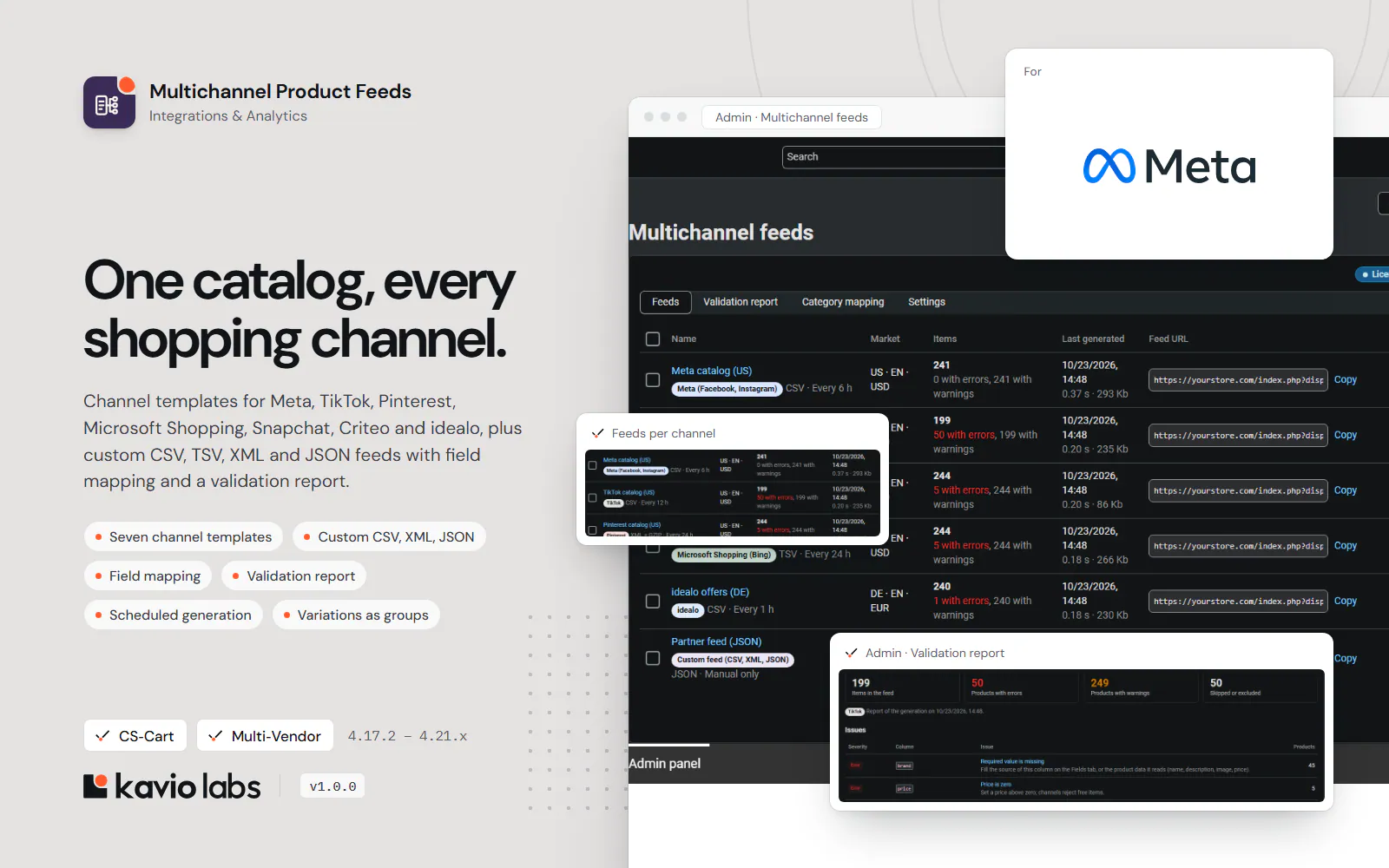 Multichannel Product Feeds: overview