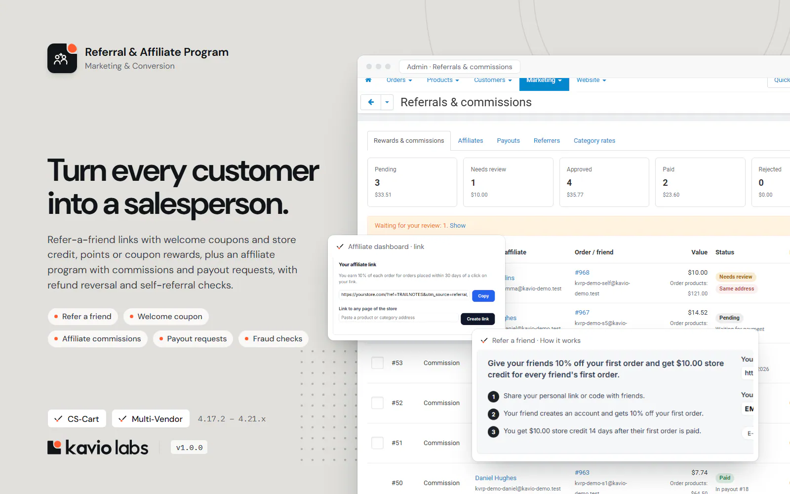 Referral & Affiliate Program: overview