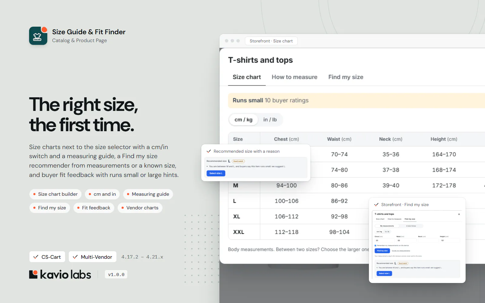 Size Guide & Fit Finder: overview