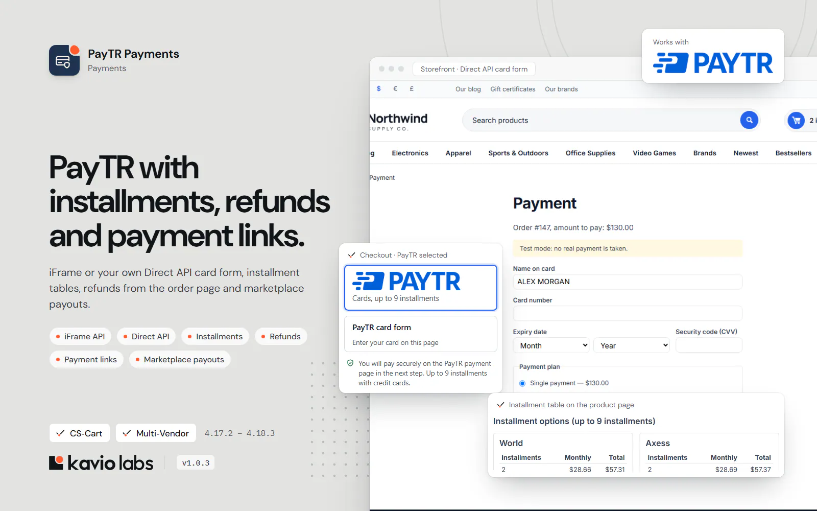 PayTR Payments (iFrame, Installments, Link): overview
