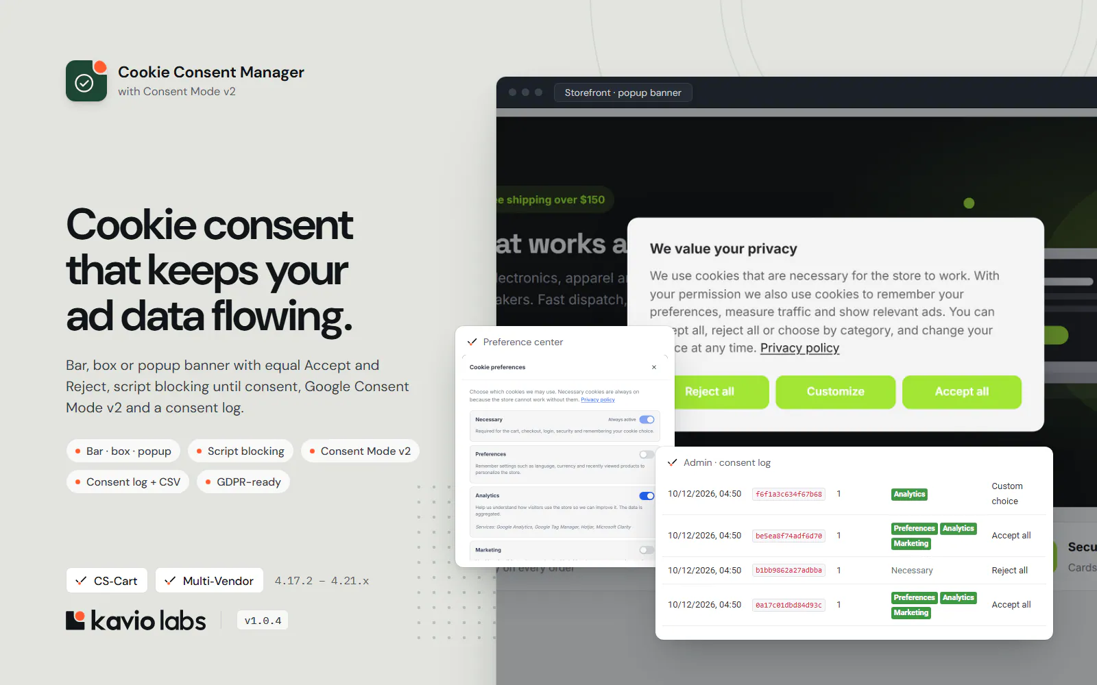 Cookie Consent Manager with Consent Mode v2 (GDPR, KVKK): overview