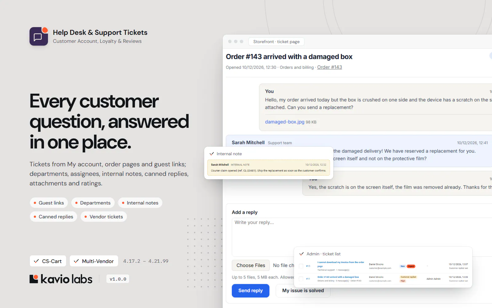Help Desk & Support Tickets: overview
